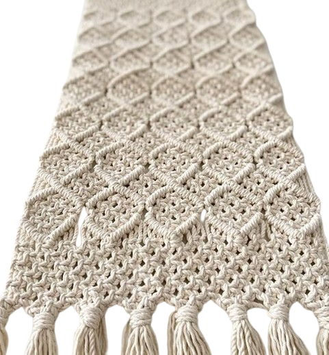 Beautiful Macrame Table Runner For Dining Table - Leechoo
